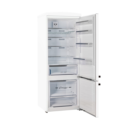 Unique Appliances Classic Retro 16.7 cu.ft Bottom Freezer Refrigerator - Marshmallow White, Energy Star