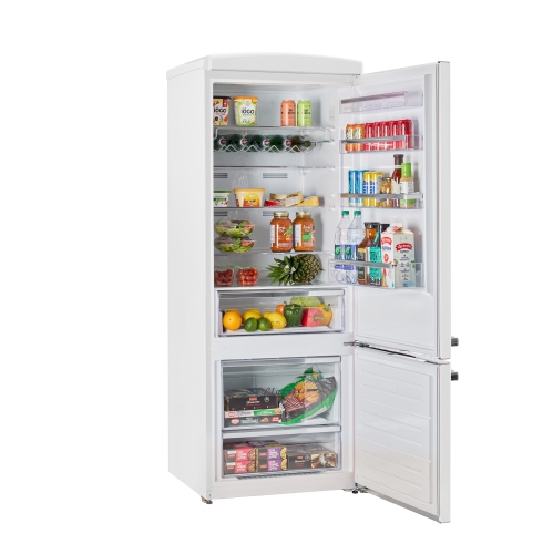 Unique Appliances Classic Retro 16.7 cu.ft Bottom Freezer Refrigerator - Marshmallow White, Energy Star