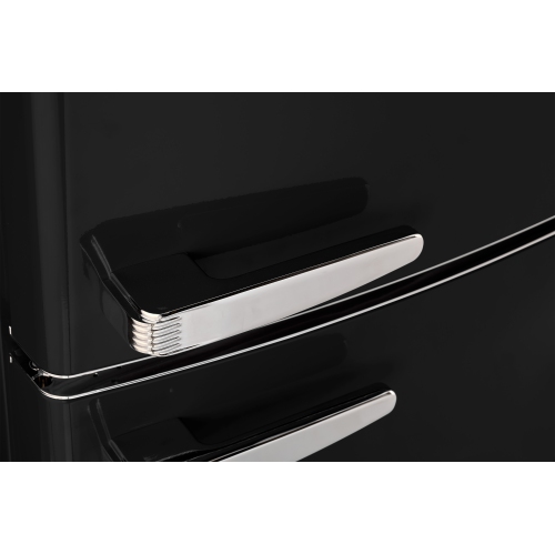 Réfrigérateur à congélateur inférieur rétro classique 16,7 pi³ d'Unique Appliances - Noir minuit, Energy Star