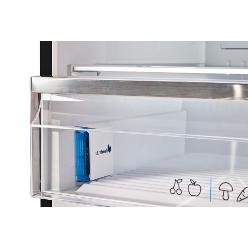 Réfrigérateur à congélateur inférieur rétro classique 16,7 pi³ d'Unique Appliances - Noir minuit, Energy Star