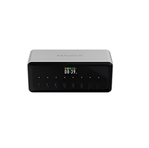 ISDT MASS2 200W Desktop Super Power Station, 200W Output, 6 USB-C Ports, APP Control, Smart Power Allocation, Screen Display, Active Cooling
