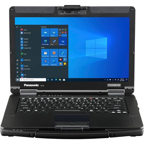 Refurbished Panasonic ToughBook FZ-55 MK1 Rugged Laptop | 14" 1366x768 HD | Core i5 - 8365U– 32GB – 512GB SSD | Win 10 Pro Black