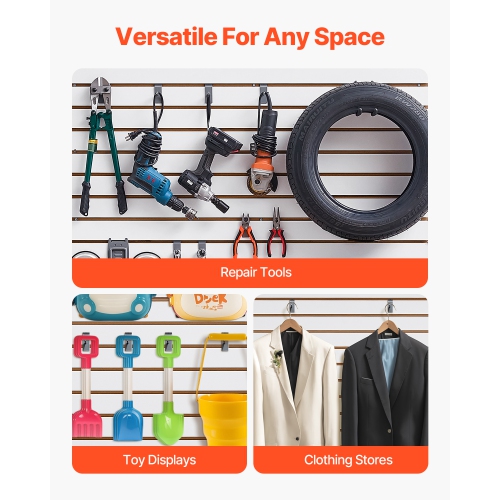 VEVOR 4 x 4 ft MDF Garage Slat Wall Paneling, with Modular Design, White Slat Wall Adjustable Slatwall Panel with Coupling Structure & DIY Cutting,