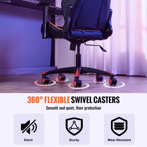 VEVOR 28" Office Chair Base Replacement, 2500 lbs Static Load, Computer Desk Chair Stool Base Part with 5 Casters and Reinforced Legs, Desk Chair