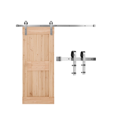 VEVOR  5Ft Sliding Barn Door Hardware Kit, 330 Lbs Weight Capacity, Compatible w 30 Inches Max Width & 1-3/8 to 1-3/4 Inches Thickness, Durable