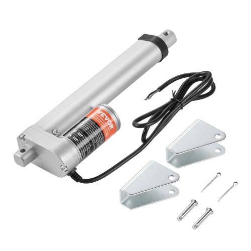 VEVOR 12V Linear Actuator, 6 Inch High Speed 0.55"/s Linear Actuator, 220lbs/1000N Linear Motion Actuator with Mounting Bracket and IP54 Protection