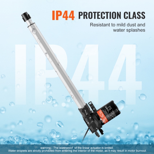 VEVOR 12V 16 Inch Heavy 1320lbs/6000N Linear Actuator, 0.19"/s Linear Motion Actuator with Mounting Bracket & IP44 Protection for Electric Door