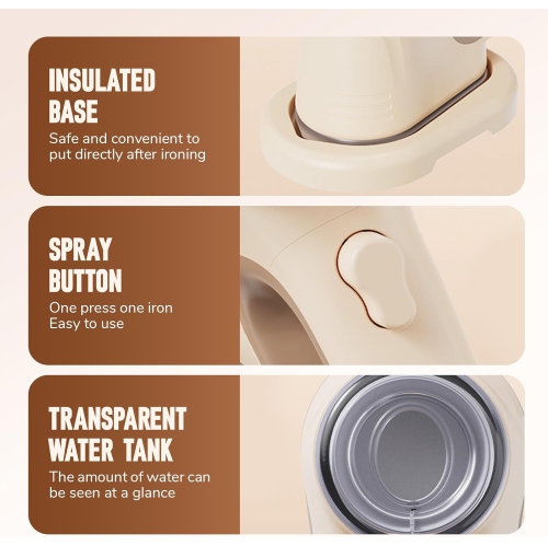 Vacuum Steamer for Clothes,Vacuum Steamer for Clothing,Portable Handheld Clothes Steamers with 50ml Tank,Fast Heating Instant Wrinkle Removing for