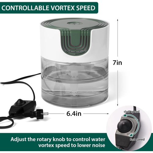 Water Air Purifiers for Home,Quiet Water Based Air Purifier with Night Light,Air Washer Humidifier Essential Oils Aroma Fresher for Home Bedroom