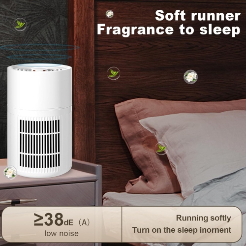Small Home Air Purifier,Portable Air Purifiers for Room Pet Room Bedroom Office,Mini Desk Air Purifier for Odor Smoke Remove
