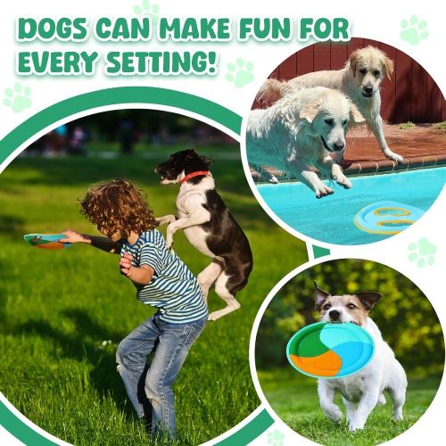2 PCS Dog Pool Floating Flying Disc Toys,Interactive Dog Pool Water Toys Float for Aggressive Chewers,Lake & Beach Small,Medium & Large Puppies