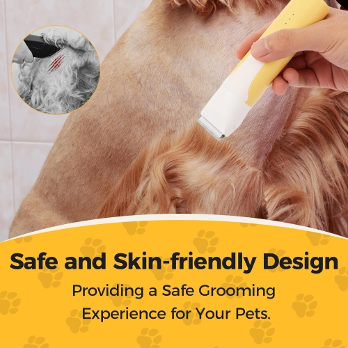 Dog Paw Trimmer with 3 Blade,Cordless Small Pet Hair Grooming Trimmer,Cat's Paw Nail Filer, Low Noise for Trimming Dog's Fur Around Paws Eyes Ears