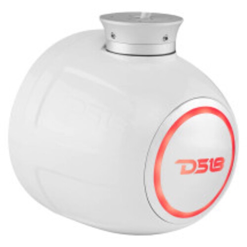 DS18 NXL-PS6W Hydro 6.5" Pod 100W RMS Marine Speaker with Integrated RGB LED Lights - White