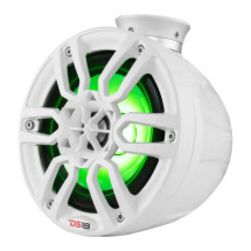 DS18 NXL-PS6W Hydro 6.5" Pod 100W RMS Marine Speaker with Integrated RGB LED Lights - White