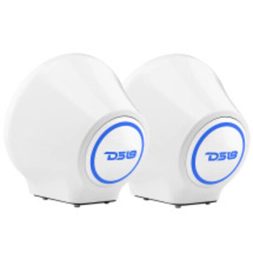 DS18 EN-JS8/WH 8" Universal Flat Mount Speaker Pod With LED RGB Lights - White