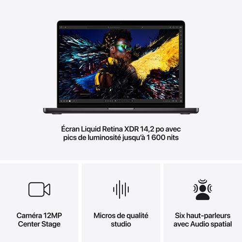 Apple MacBook Pro 14.2" (Fall 2024) - Space Black (Apple M4 Pro / 24GB RAM / 1TB SSD) - French by APPLE - Refurbished condition - Image 3