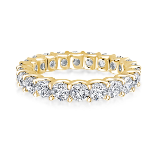 RODIFFY MOISSANITE  2.5 Ct Gold Round Cut Women's Wedding Band In Yellow