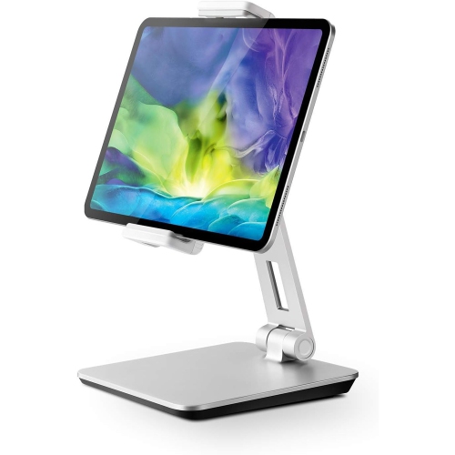 QINCOON  Adjustable Heavy Duty Aluminum Stand for Ipad - In Silver