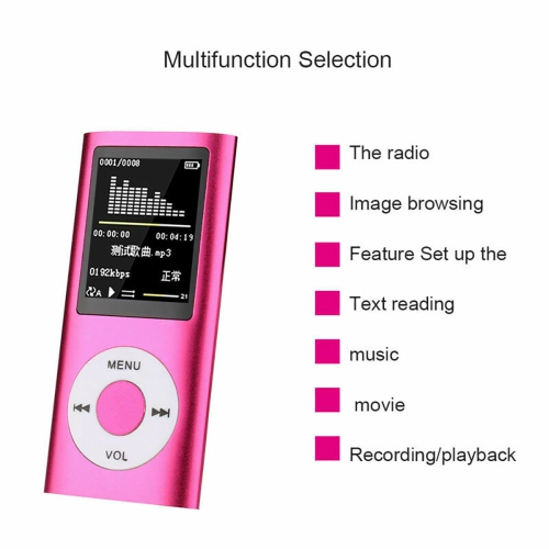 The fourth generation classic card mp4, 1.8 inch high-definition video mp4 player e-book mp3 student walkman mp3, black-8G