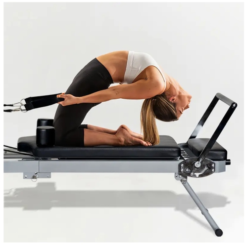 Appareil pliable pour Pilates Reformer pour gym à domicile, équipement d'entraînement Pilates pour débutant, rebondisseur haute résistance de cardio,