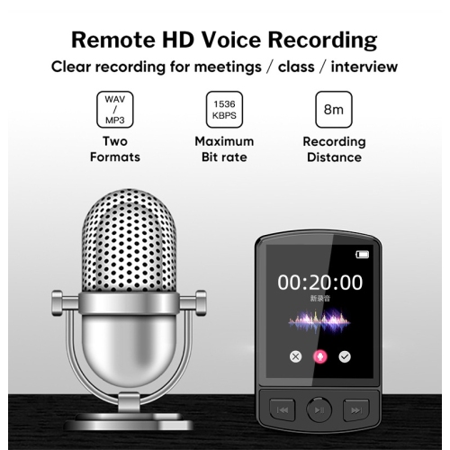 32GB Clip-On MP3/MP4 Player, Portable Bluetooth Music Player with Radio, Recorder, and Headset Support