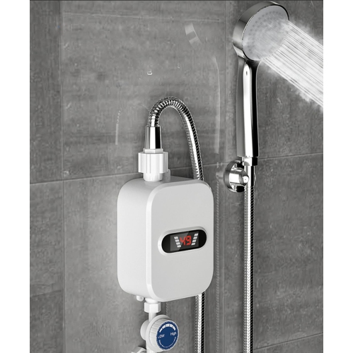 Tankless Electric Water Heater, 3000W Instant Mini Shower Heater with LCD Display, Portable for Home Use