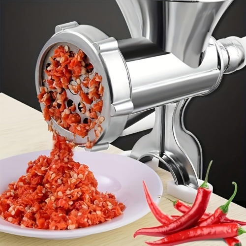 Manual Meat Grinder with Sausage Stuffer, Desktop Hand Crank Sausage Maker for Homemade Burgers and Patties