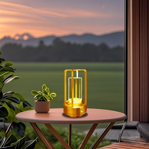 Rechargeable Outdoor Table Lamp, Portable Bedside Light for Patio, Camping, Coffee Table, and Indoor Use