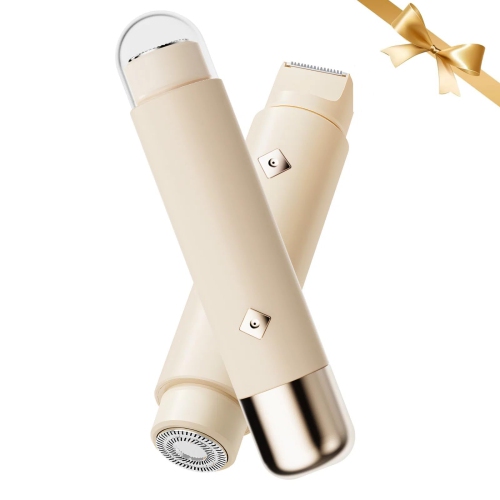 MYACUC  2-In-1 Bikini Shaver, Women's Electric Double-Head Trimmer, Portable Mini Hair Removal Device for Travel And Home