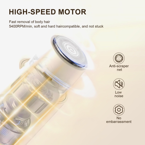 2-in-1 Bikini Shaver, Women's Electric Double-Head Trimmer, Portable Mini Hair Removal Device for Travel and Home