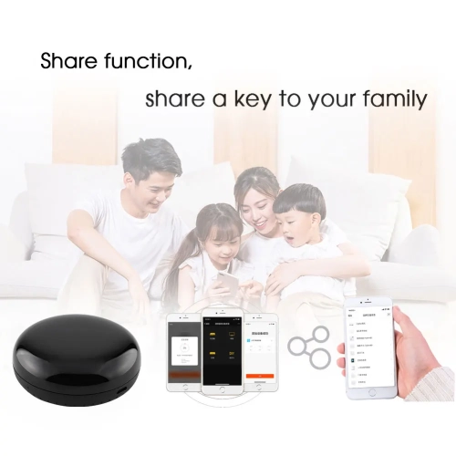 Wifi Tuya smart home infrared remote control, new round infrared controller alexa voice control