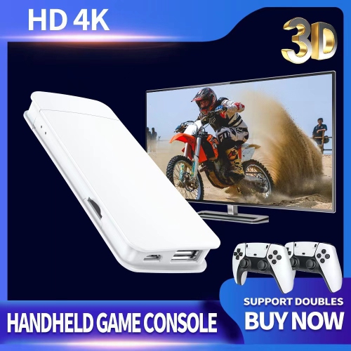 M15 HD Wireless 2.4G Dual Retro Game Console Home TV Mini Game Console 4K HDMI Output and Wireless Controller Plug and Play, M15 64G 3W+ Games