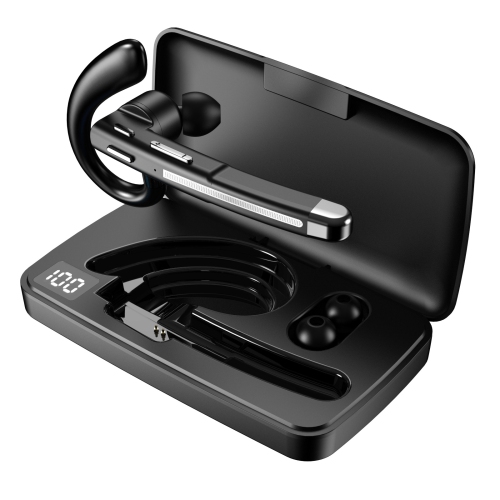 Single-ear wireless Bluetooth headset, noise reduction, ear-hook style, durable, in-car business sports headset,YYK-520-1 Second generation English