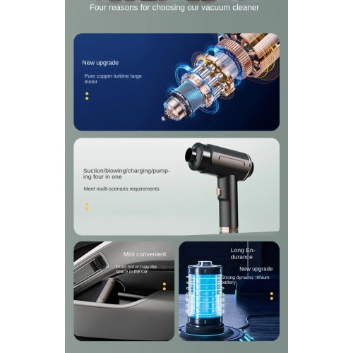 Car vacuum cleaner, strong suction power, handheld wireless, super strong special suction and blowing machine - blowing and suction wireless vacuum