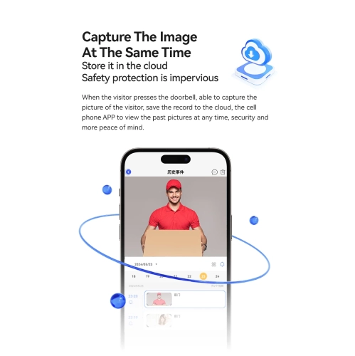 Low power consumption tuya video doorbell, WiFi wireless high-definition smart home intercom bell, infrared night vision doorbell with home camera -