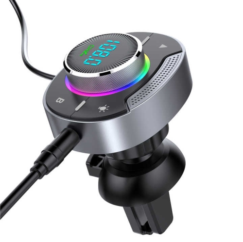 Nouvelle mise à niveau Lecteur MP3 voiture Bluetooth T86 3 ports PD et QC FM/MP3 PD QC3.0 Recharge rapide Lecteur voiture Émetteur FM Ambient Light