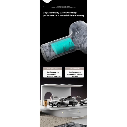 Wireless Charging Vacuum Cleaner Portable Handheld Household Car Use Strong Suction High Power Vacuum Cleaner Small Mini Cordless, Orange Vacuum