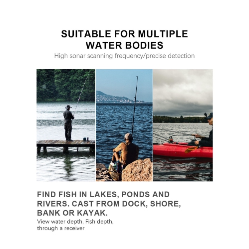 Détecteur de sonar câblé échosondeur pour la pêche, échosondeur portatif, écran LCD pour la pêche - 200 kHz