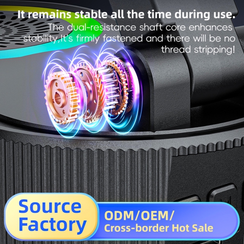 New induction mobile phone holder power bank, Bluetooth speaker desktop live audio, portable Bluetooth speaker foldable - black