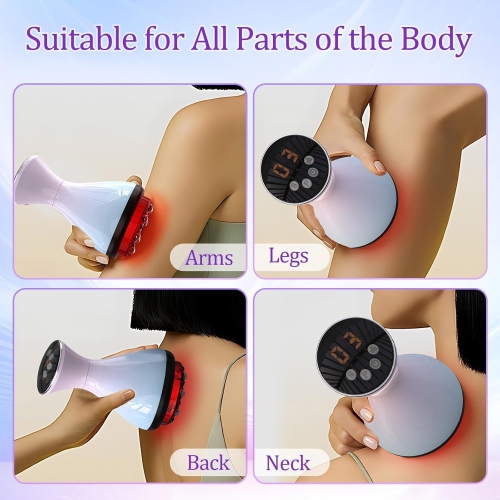 Smart Cupping Therapy, Appareil de massage électrique Cupping Therapy avec lumière rouge, Appareil de massage électrique multifonction pour soulager