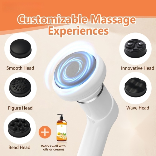 Cordless Body Massage Lymphatic Drainage Tool,5-in-1 Handheld Body Sculpting Machine,Electric Cellulite Massager,Rechargeable & Portable Cellulite