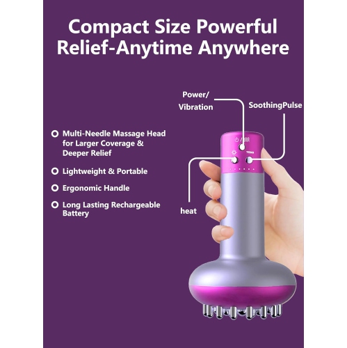 Lymphatic Drainage Massager,Electric Massage Tool for Reduce Stretch Marks & Cellulite,Anti Cellulite Massager for Legs Arms & Belly,Body Sculpting