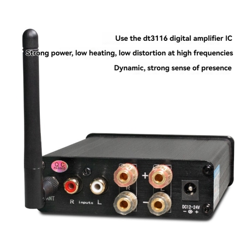 Amplificateur Bluetooth haute fidélité - Amplificateur stéréo haute fidélité à deux canaux avec basses et aigus puissants | Système audio pour