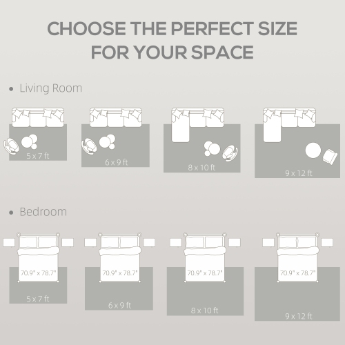 HOMCOM Area Rug for Living Room 6x9, Modern Abstract Machine Washable Rug, Non-Slip Carpet for Bedroom, Dining Room, Office, Grey