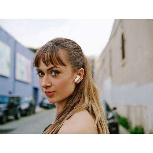 Écouteurs boutons 100 % sans fil ACCENTUM Open de Sennheiser - Crème