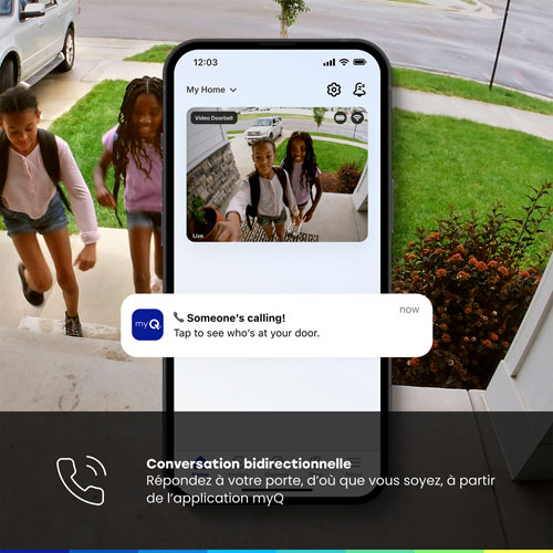 Chamberlain myQ Wi-Fi Video Doorbell - Black