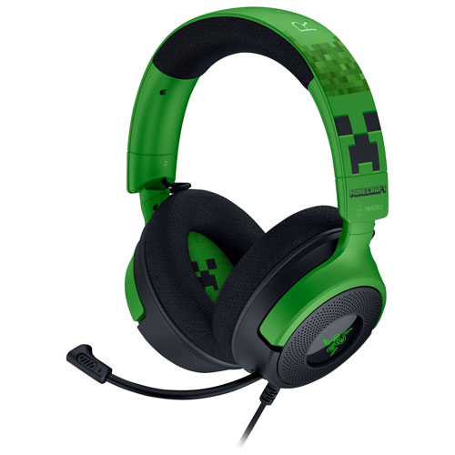 Casque de jeu Kraken V4 X de Razer - Minecraft