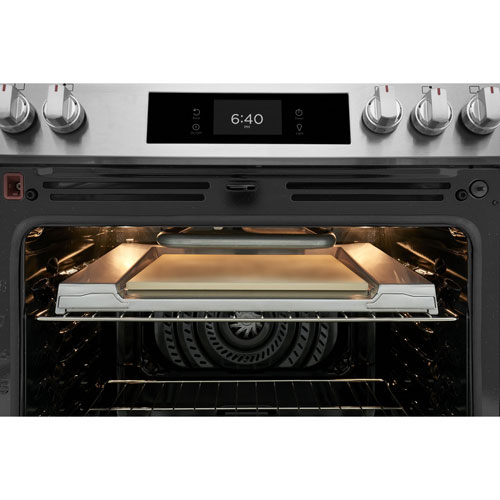 Frigidaire Gallery 30" 6.0 Cu. Ft. 5-Burner Gas Air Fry Range with Stone-Baked Pizza - Stainless