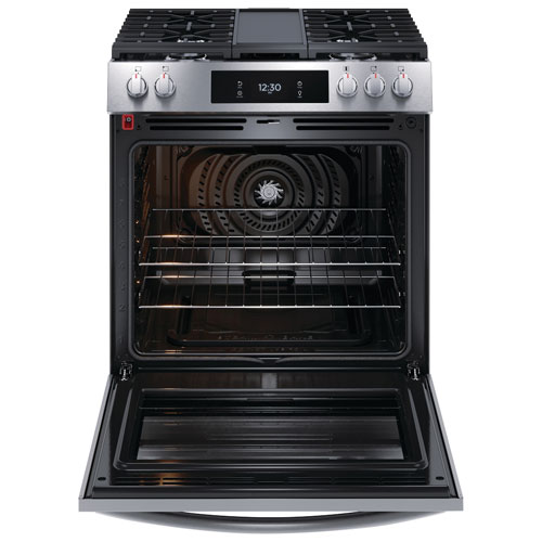 Frigidaire Gallery 30" 6.0 Cu. Ft. 5-Burner Freestanding Gas Air Fry Range (GCFG3070BF) - Stainless