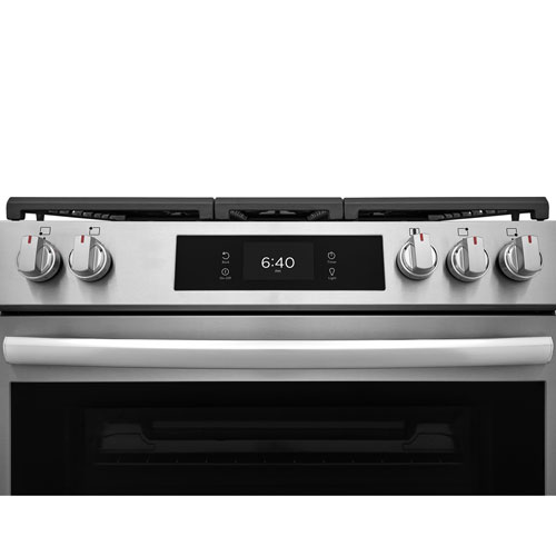 Frigidaire Gallery 30" 6.0 Cu. Ft. 5-Burner Gas Air Fry Range with Stone-Baked Pizza - Stainless